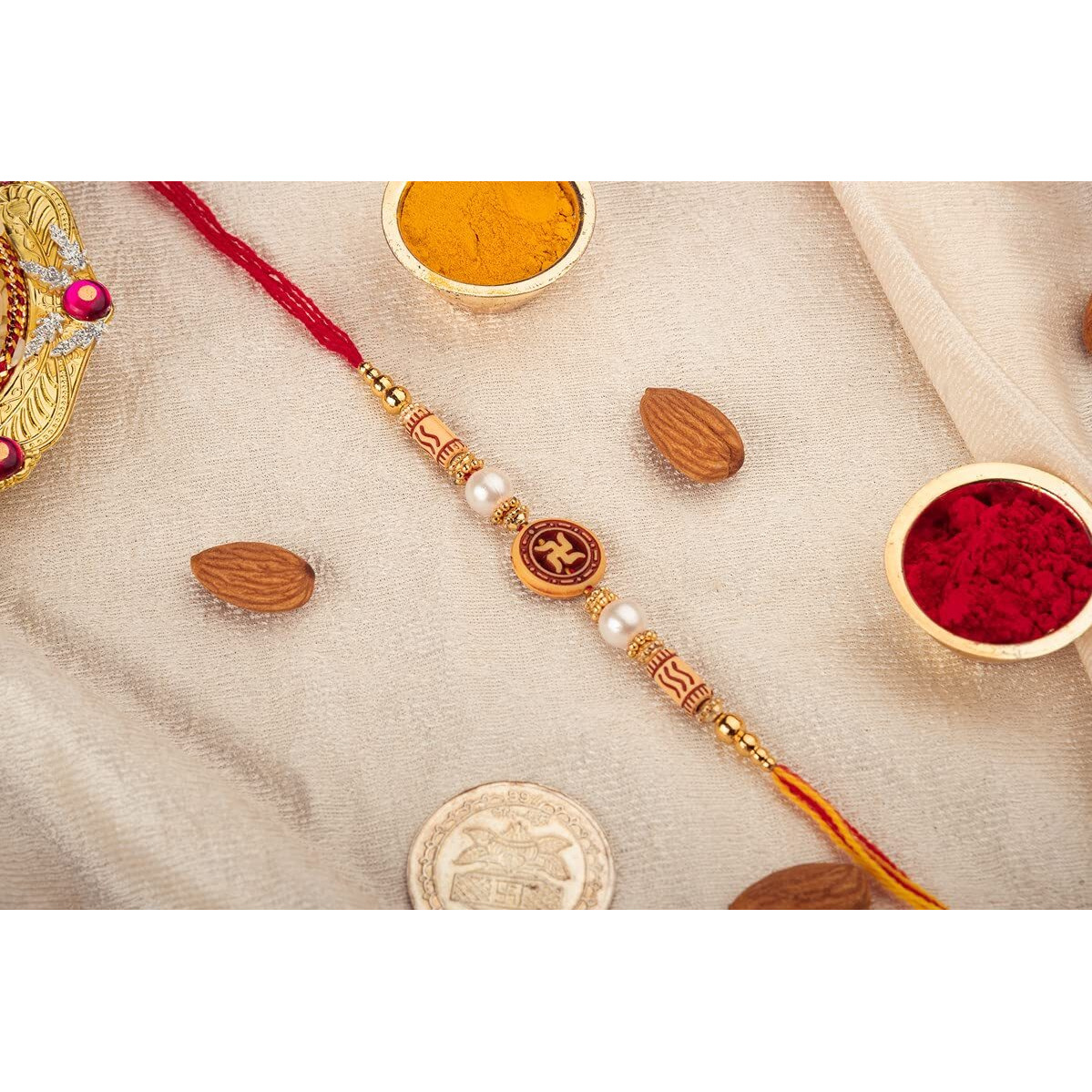 Gifticon Rakhi With Chocolate For Brother Chocolate Hamper| Set Of 1 Rakhi 2 Dairy Milk 1 Rakhi Greetings Card And Roli Chawal
