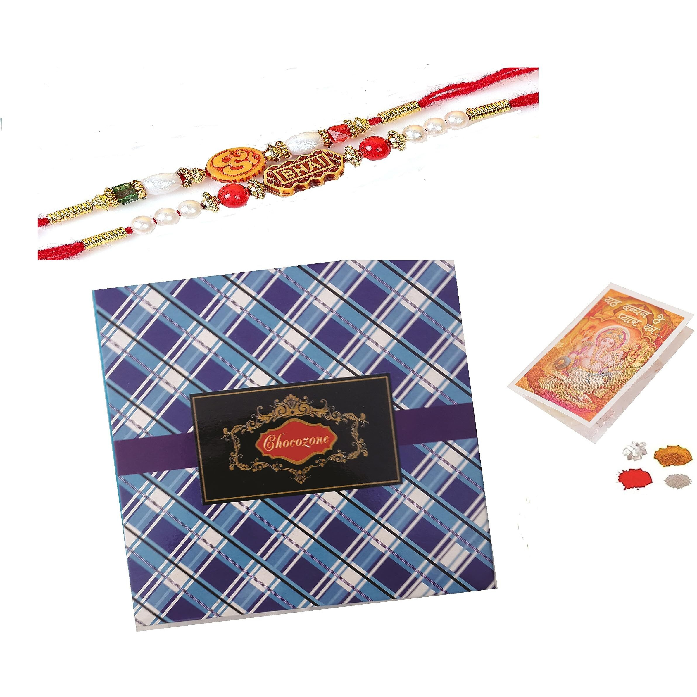 Skylofts 6Pcs Assorted Chocolates Rakhi Gift For Brother With Rakhi Teeka Combo Rakhi For Brother Rakhi Gifts