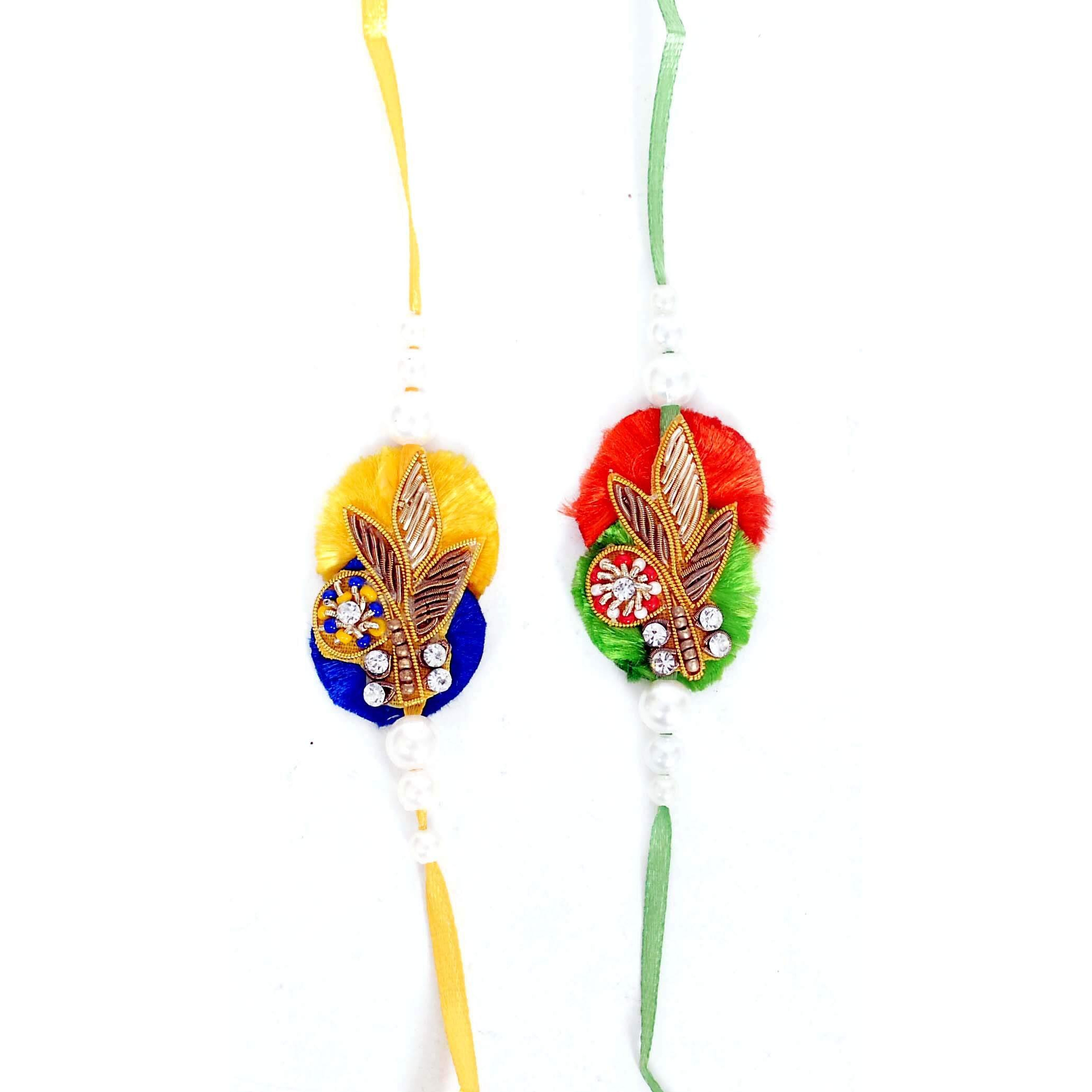 Skylofts Stylish Pot Chocolate Basket With 10 Pcs Assorted Chocolates & Rakhi Teeka Set For Bhai Rakhi Gifts