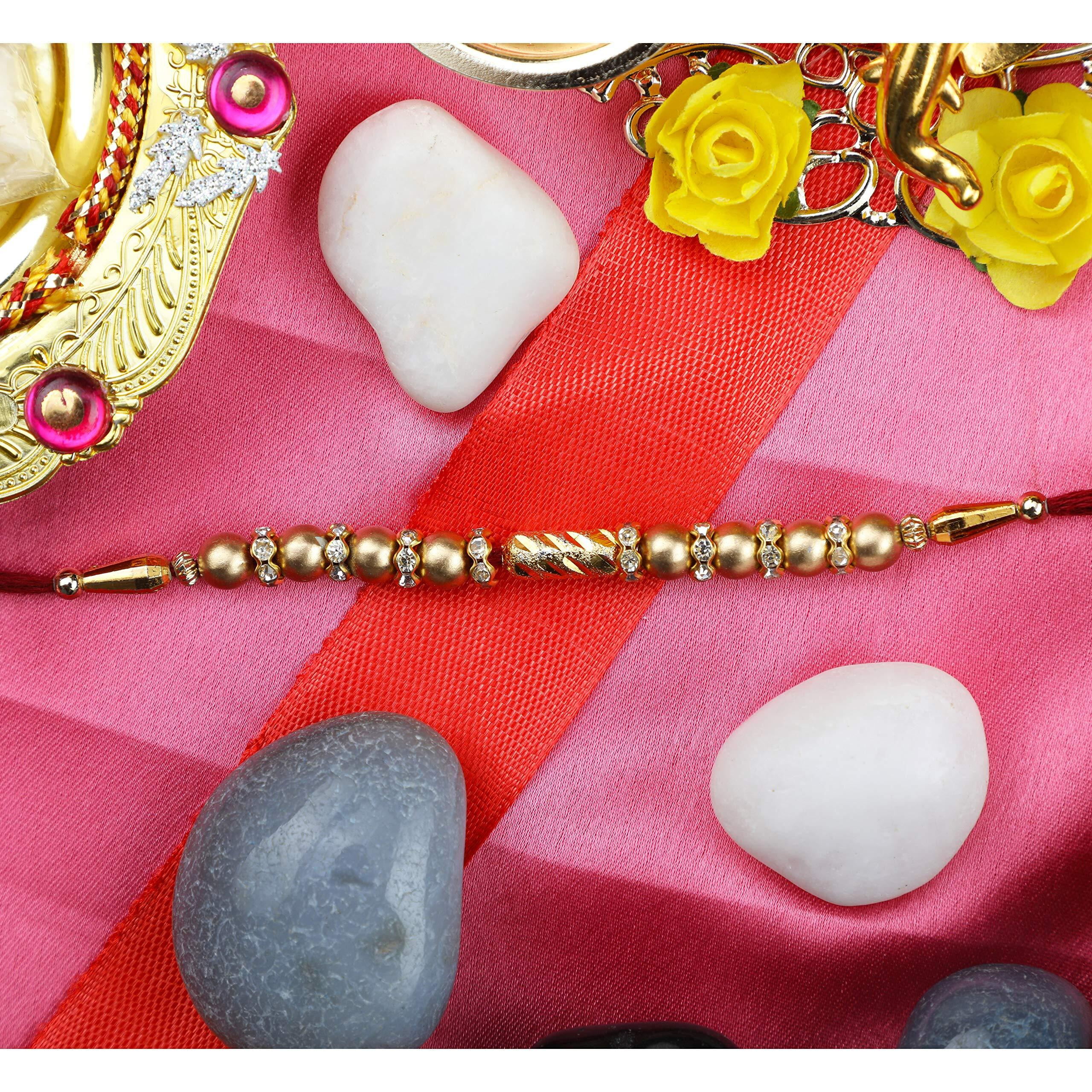 Gifticon Set Of 2 Rakhi For Brother With Chocolate | 2 Rakhis | 1 Celebrations Pack | Roli Chawal | Ghee Deepak | Greetings Card