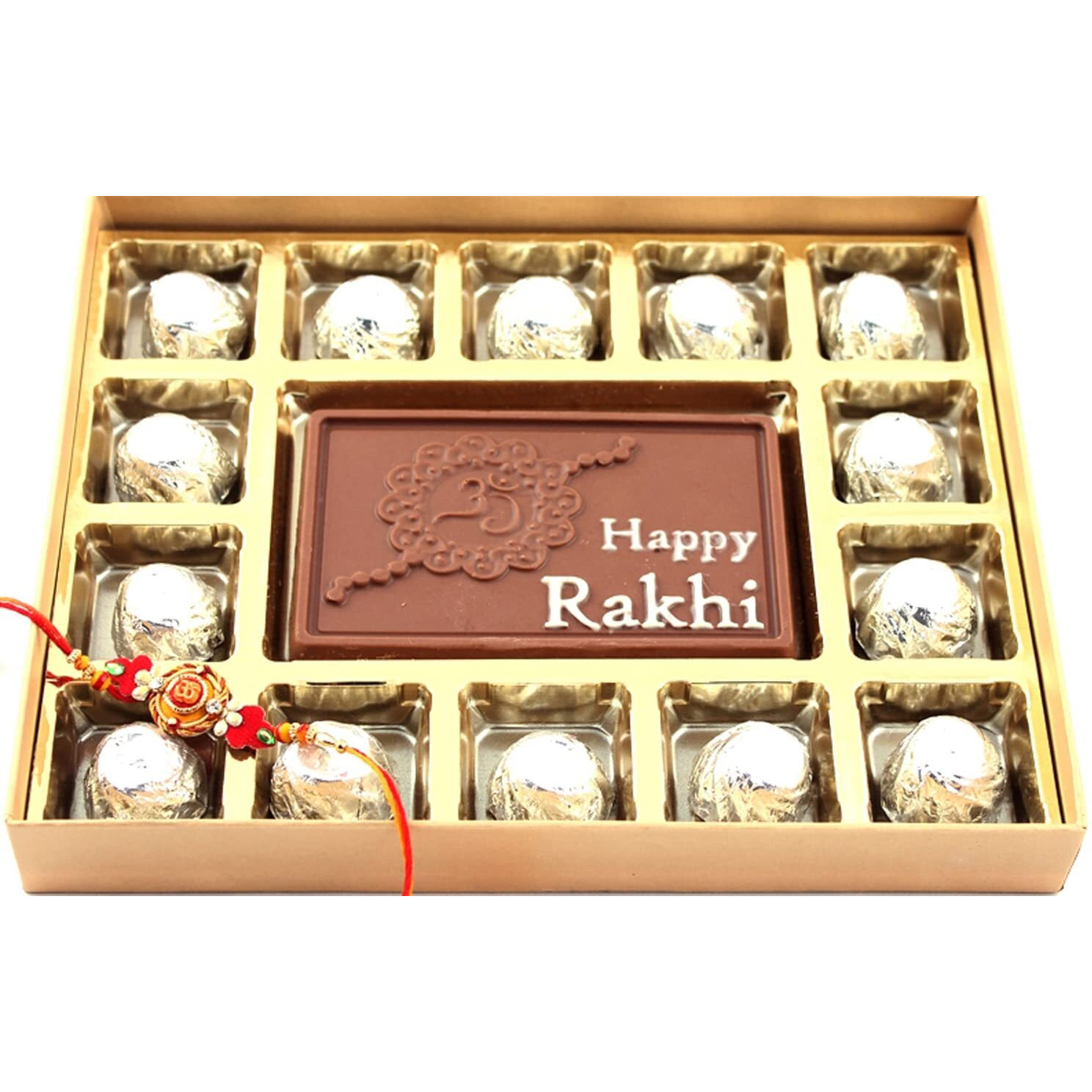 Zoroy Luxury Chooclate Rakhi Hamper For Brother Sister | Jute Bag With Rakhi Chocolates | Dry Fruits | Cookies | Rakhi Set For Bhaiya Bhabhi | Rakhi Gift Combo | Rakshabandhan Gift For Sister | 525 Gm