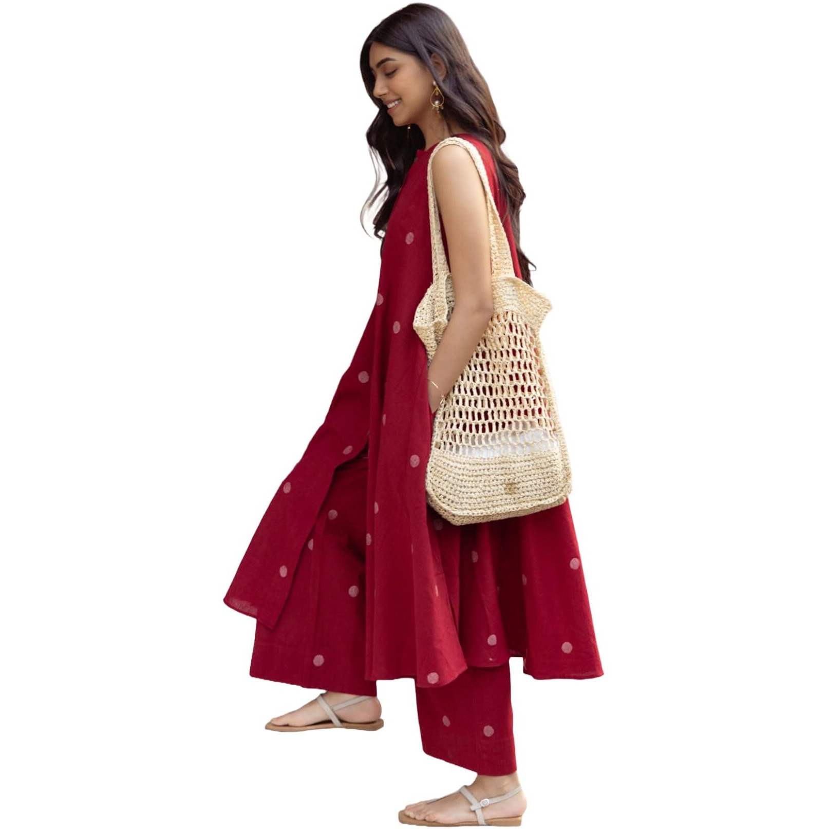 Gosriki Women's Rayon Blend Straight Printed Kurta With Palazzo (Deeksha Red-Gs_5Xl_Red_Xxxxx-Large)