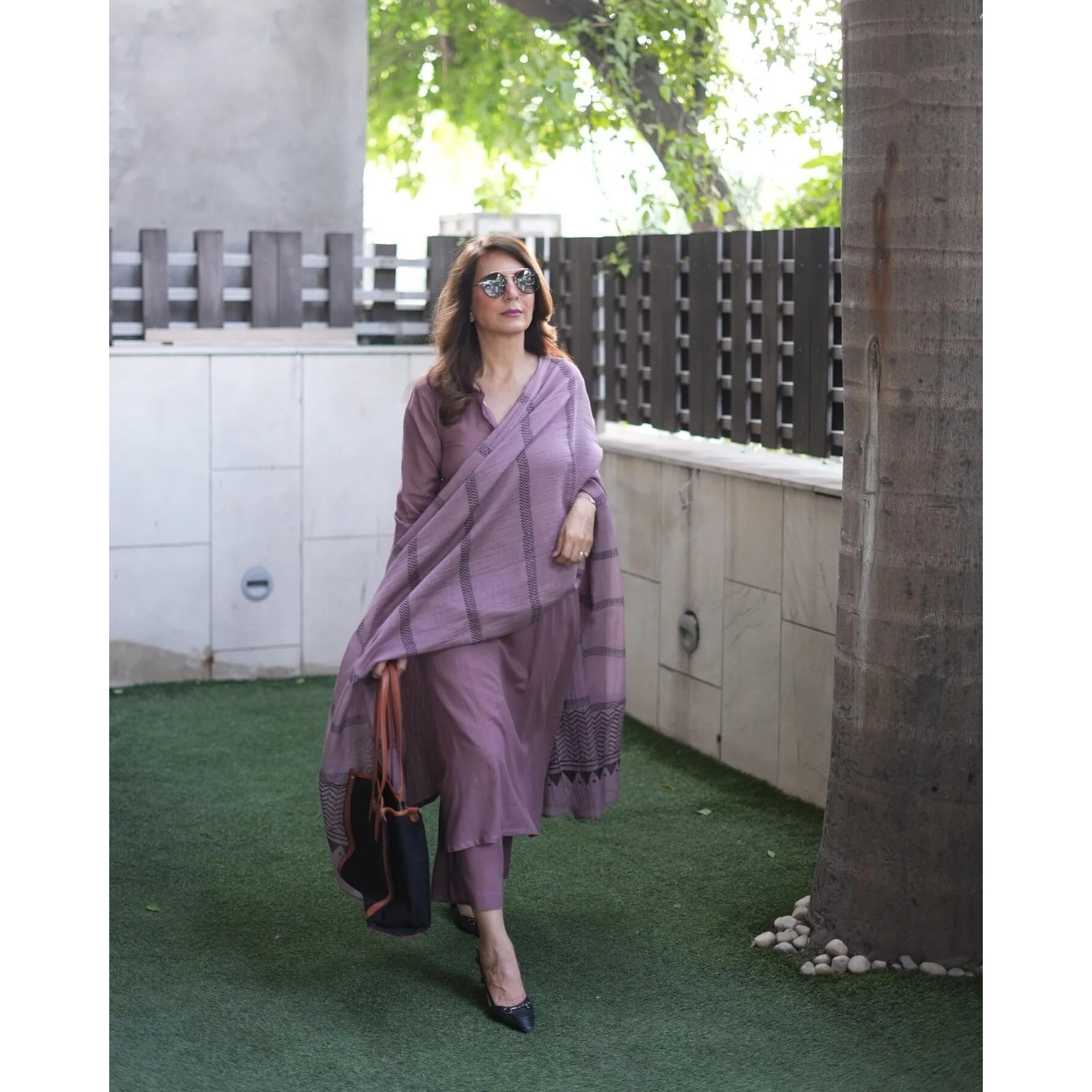 Gosriki Women's Rayon Blend Straight Solid Kurta With Pant & Dupatta (Raja Saab Purple-Vks03-Gs_Xxl_Purple_Xx-Large)