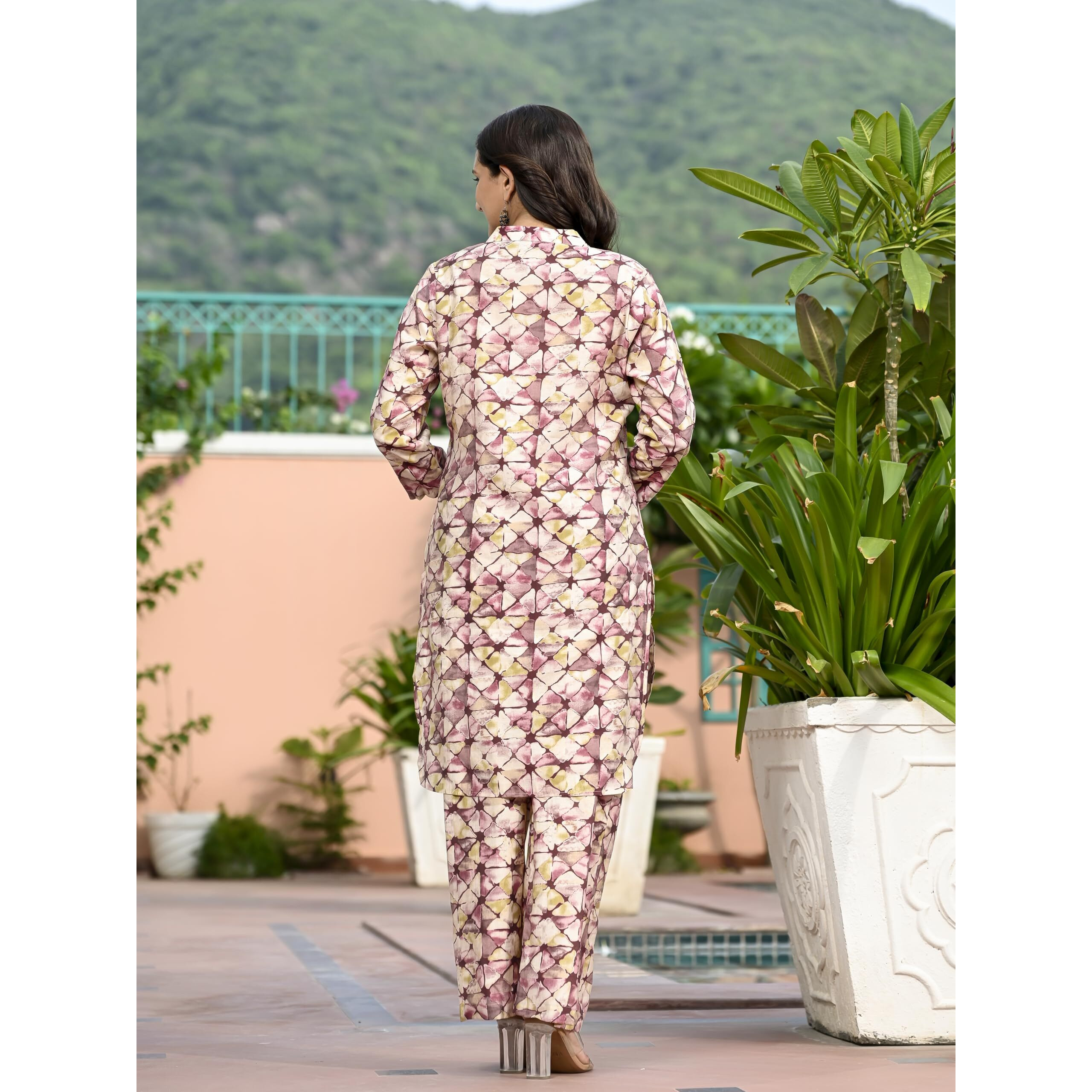 Gosriki Women's Rayon Blend Printed Ethnic Co-Ord Set (Ays Purple-Vks02-Gs_M_Purple_Medium)