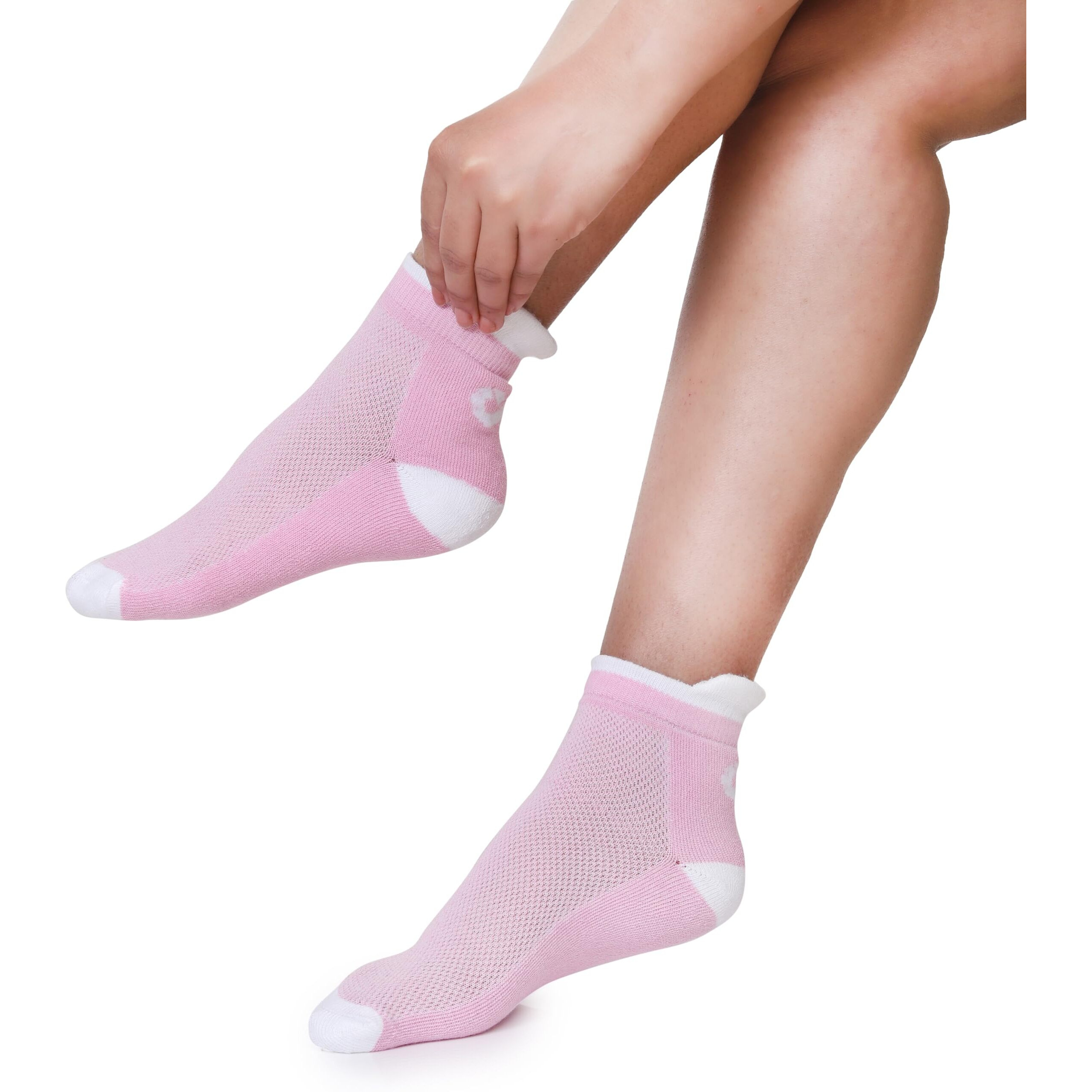 Xjarvis Mexico Women's Ankle Socks - Half Terry Cushioned Sole, Breathable Combed Cotton, Odour-Free - For Running, Gym, Sports & Everyday Wear - Pack Of 3/6/9/12 (Blue, Yellow, Pink)