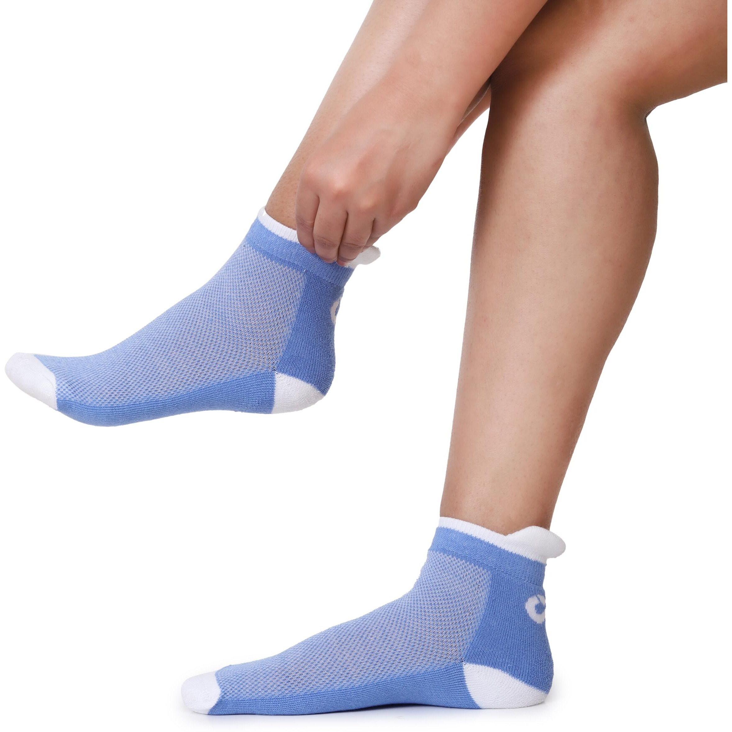 Xjarvis Mexico Women's Ankle Socks - Half Terry Cushioned Sole, Breathable Combed Cotton, Odour-Free - For Running, Gym, Sports & Everyday Wear - Pack Of 3/6/9/12 (Blue, Yellow, Pink)