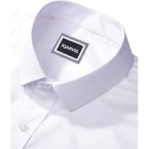 Xjarvis Clifton Men's Regular Fit Cotton Blend Plain Shirt  Full Sleeves Casual & Formal Summer Shirt With Pocket Design & Spread Collar, Pack Of 3 (White, M)