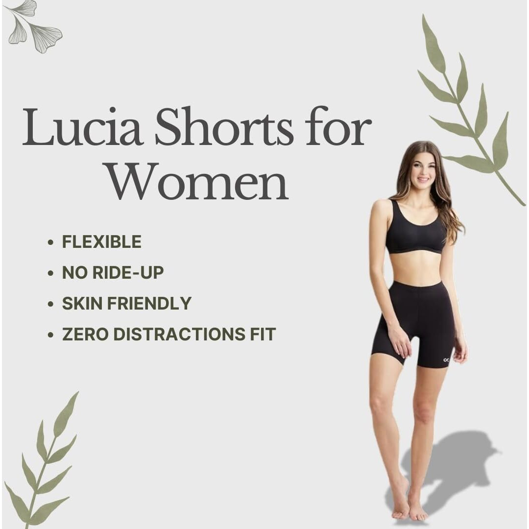 Xjarvis Lucia Shorts For Women Stretchable, Yoga Shorts Soft, Squat-Proof & Breathable, Cycling, Running For Skin Fit Tights & Gym Short, Pack Of 2 (Skin, Olive M)