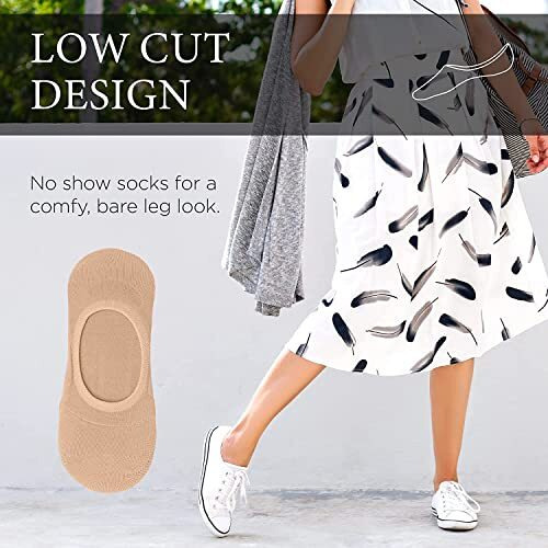 Xjarvis No Show Loafer Socks For Men Combo, Made With Breathable, Moisture Absorbing & Anti Odour Combed Cotton With Anti Slip Grip & Low Cut, Ideal Socks For Summer, Skin, (Pack Of 5)