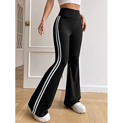 Toplot Women's Flare Leg Bell Bottom Pants Trouser (Pant-5159-Black-34)