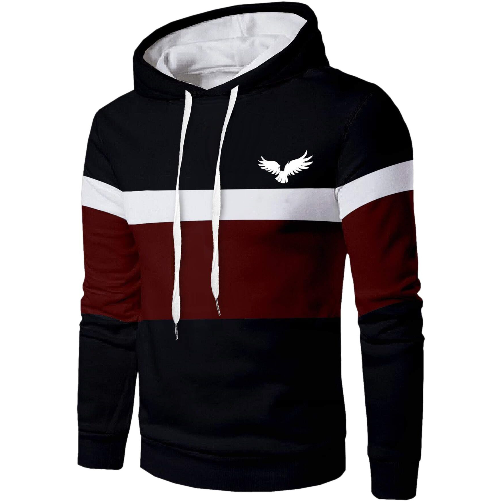 Toplot Men's Woolen Blend Hoodie With Hooded Neck (Pata-Hoodie-5145-Maroon-S)