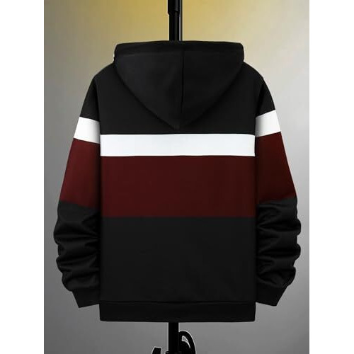Toplot Men's Woolen Blend Hoodie With Hooded Neck (Pata-Hoodie-5145-Maroon-S)