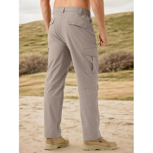 Toplot Men's Functional Straight-Fit Cargo Pants (Men-Zip-Cargo-5216-Dolphin-32)