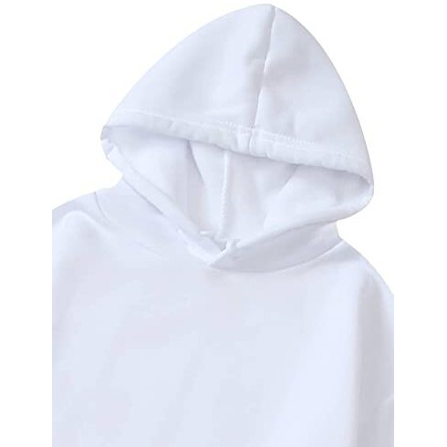 Toplot Men's Causal Solid Woolen Blend Hoodie With Hooded Neck (Mens-Hoodie-5047-White-L)