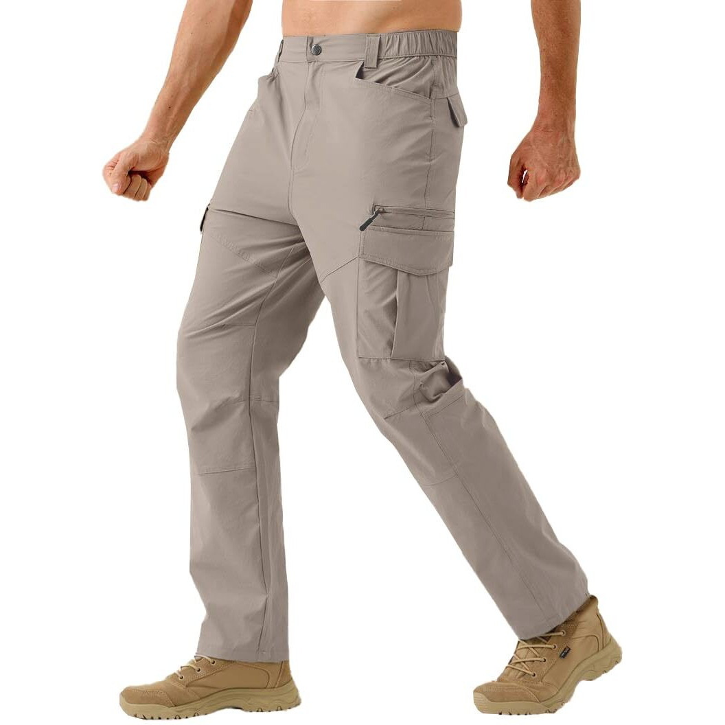 Toplot Men's Functional Straight-Fit Cargo Pants (Men-Zip-Cargo-5216-Dolphin-34)