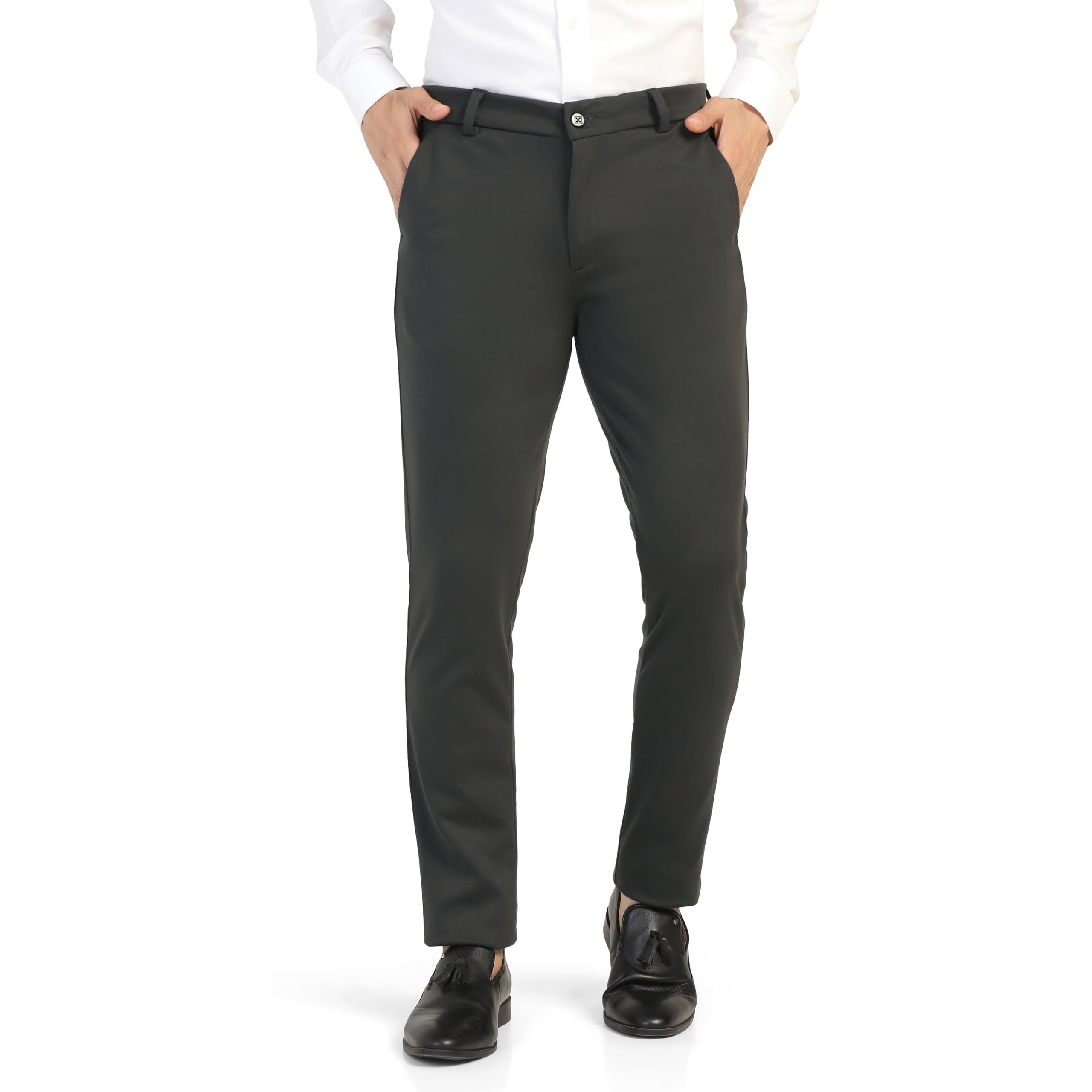 Toplot Men's Regular Fit Causal Trouser || Pant For Men || Trouser For Men || Chinos Pants (Formal-Pant-5207-Dark Grey-36)