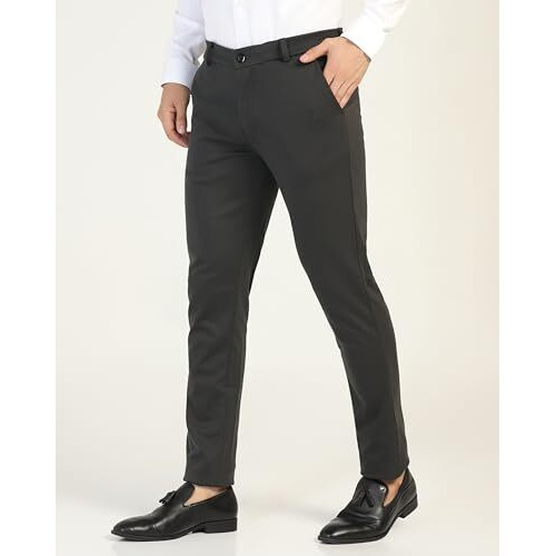 Toplot Men's Regular Fit Causal Trouser || Pant For Men || Trouser For Men || Chinos Pants (Formal-Pant-5207-Dark Grey-36)