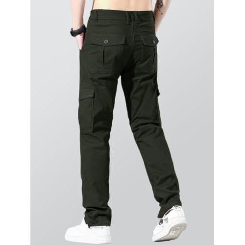 Toplot Men's Straight Cargo-Pant (Men-Cargo-5212-Olive-30_Olive