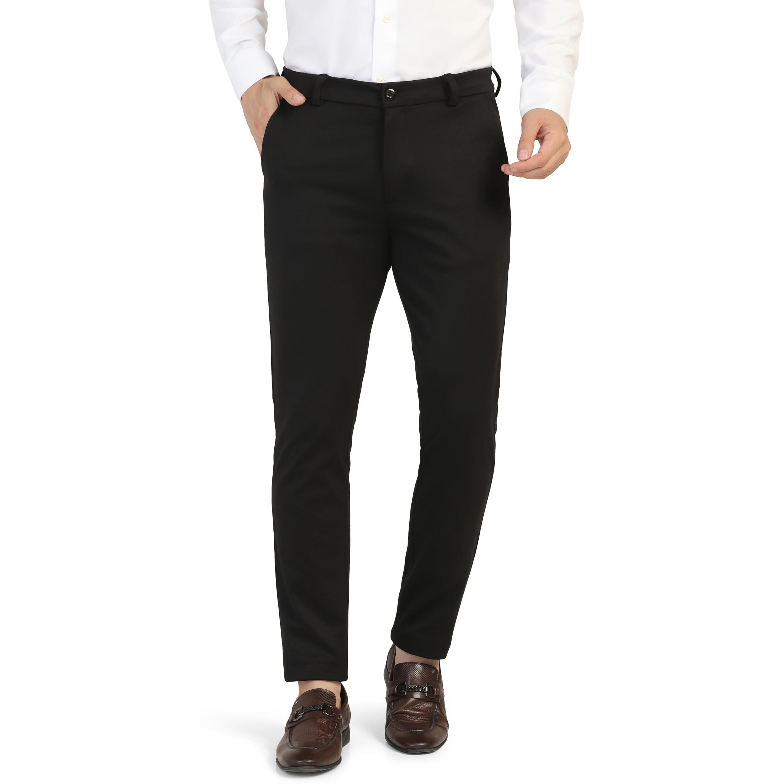Toplot Men's Regular Fit Causal Trouser || Pant For Men || Trouser For Men || Chinos Pants (Formal-Pant-5207-Black-30)