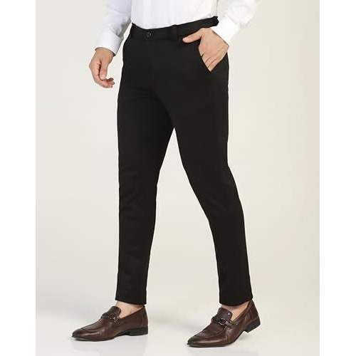 Toplot Men's Regular Fit Causal Trouser || Pant For Men || Trouser For Men || Chinos Pants (Formal-Pant-5207-Black-28)