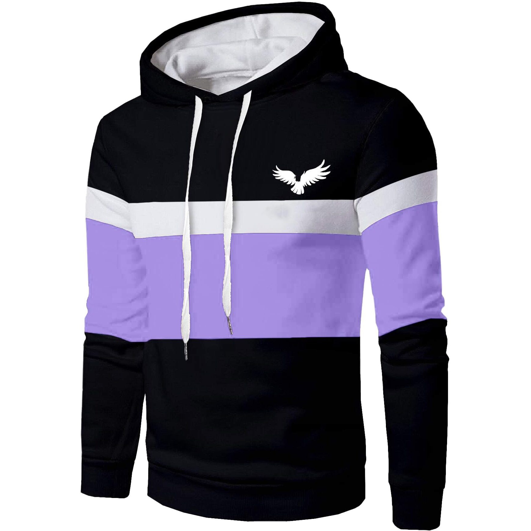 Toplot Men's Woolen Blend Hoodie With Hooded Neck (Pata-Hoodie-5145-Purple-M)