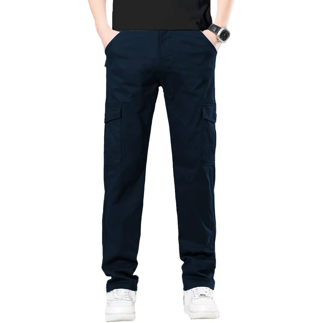 Toplot Men's Cotton Cargo Pants || Cargo For Men || Straight-Leg Cargo For Men || Men Cargo Pant (Men-Cargo-5212-Navy-30)
