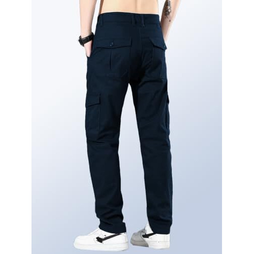 Toplot Men's Cotton Cargo Pants || Cargo For Men || Straight-Leg Cargo For Men || Men Cargo Pant (Men-Cargo-5212-Navy-30)