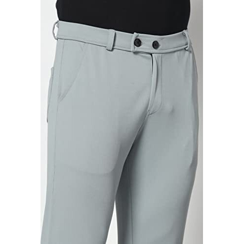 Toplot Men's Formal Trousers || Slim Fit Men's Wear Trousers || Stretchable Formal Pant Trousers || Trouser For Men (Formal-5068-Grey-32)