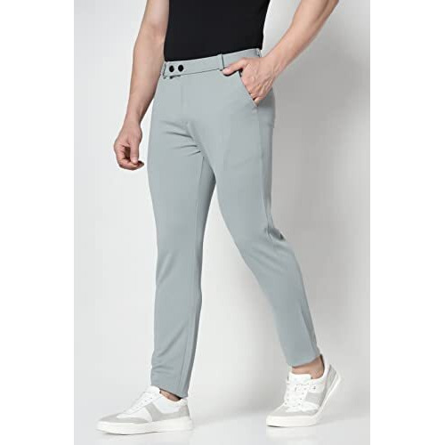 Toplot Men's Formal Trousers || Slim Fit Men's Wear Trousers || Stretchable Formal Pant Trousers || Trouser For Men (Formal-5068-Grey-32)