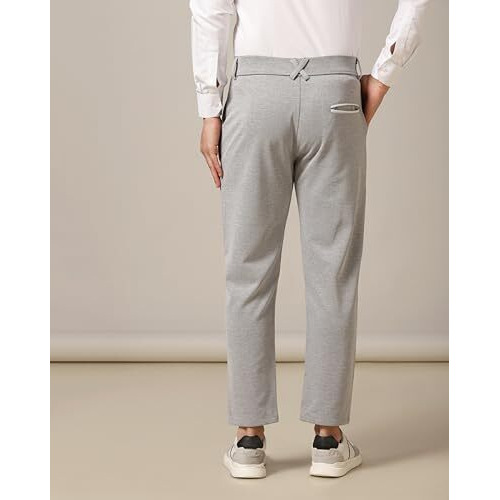 Toplot Men's Regular Casual Pants (Men-Pant-5181-Silver-36)