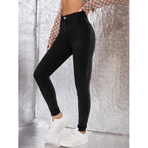 Toplot Skinny Fit Jeans For Women (Jeans-5152-Black-34)