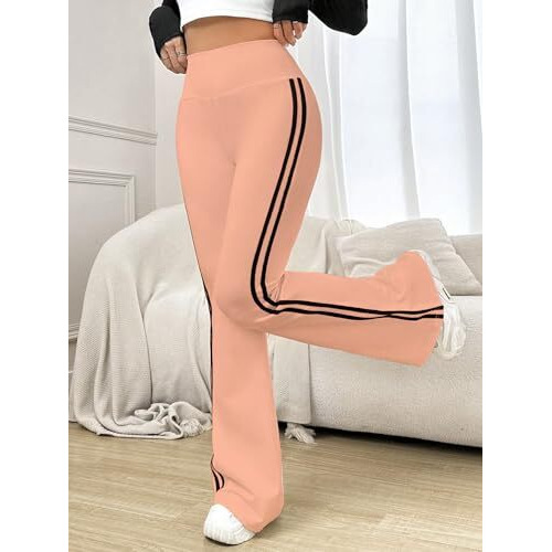 Toplot Women's Flare Leg Bell Bottom Pants Trouser (Pant-5159-Peach-36)