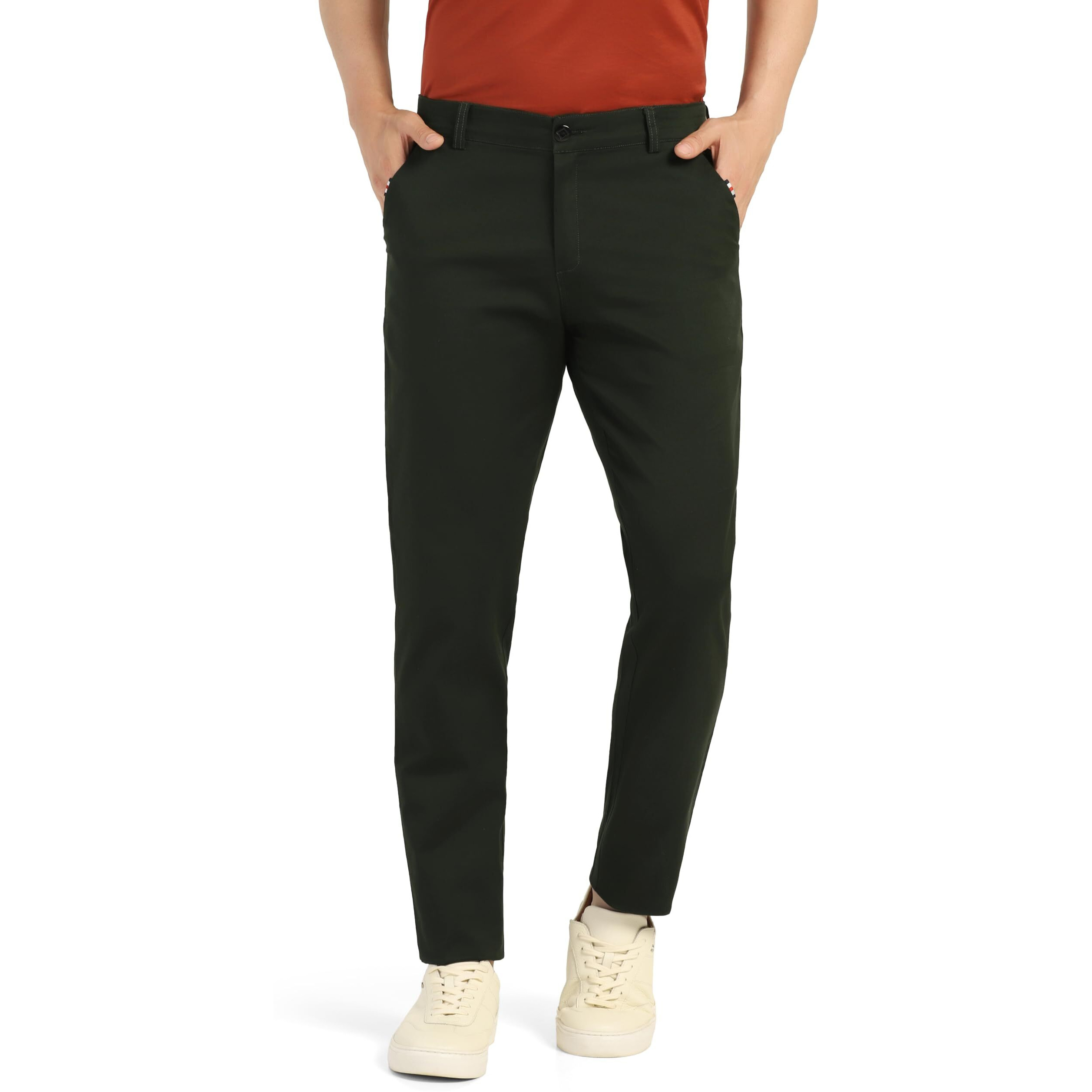 Toplot Men's Regular Fit Causal Trouser || Pant For Men || Trouser For Men (Patti-Pant-5205-Olive-34)