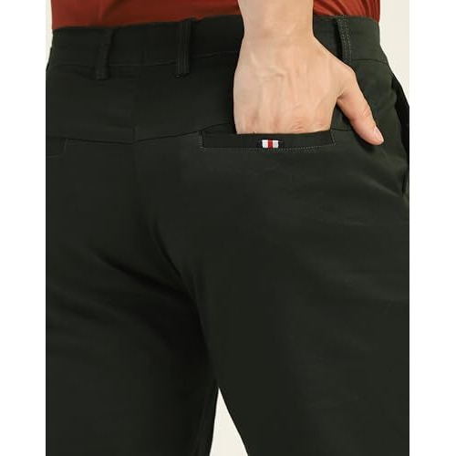Toplot Men's Regular Fit Causal Trouser || Pant For Men || Trouser For Men (Patti-Pant-5205-Olive-34)