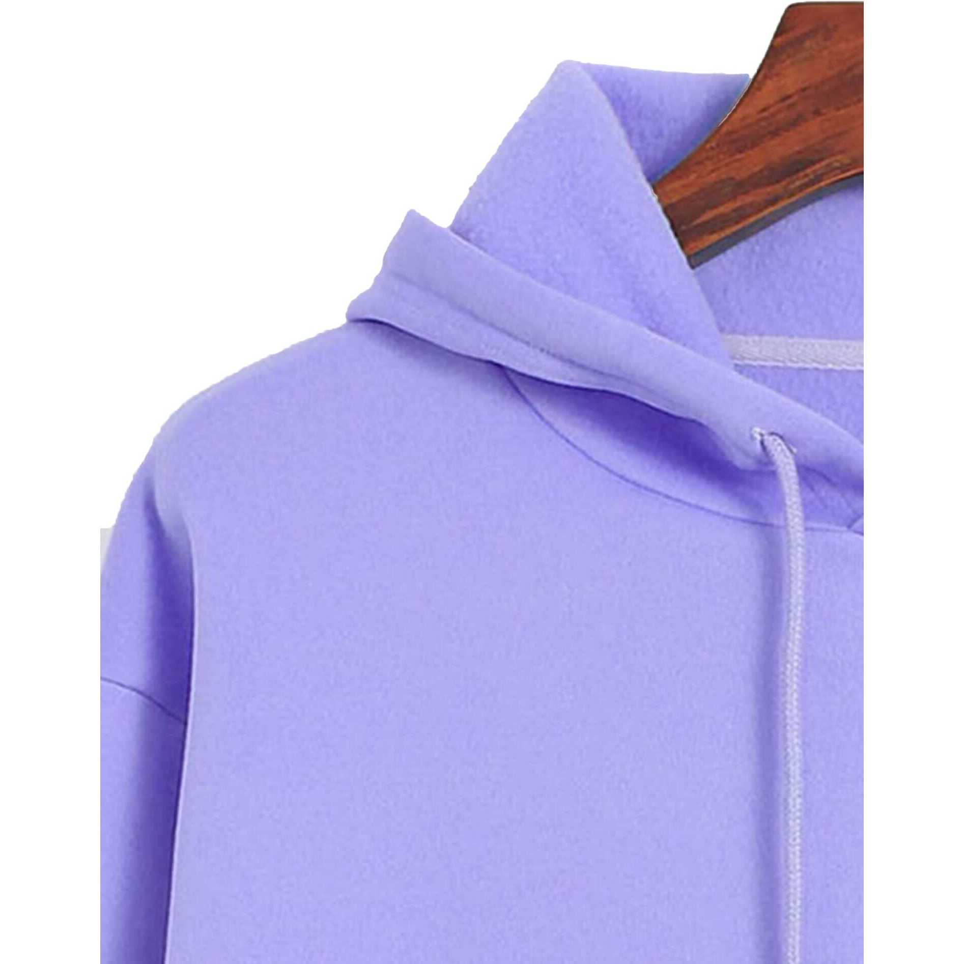 Toplot Women's Wool Blend Solid Hoodie With Hooded Neck & Full Sleeve (Hoodie-5047-Purple-L)