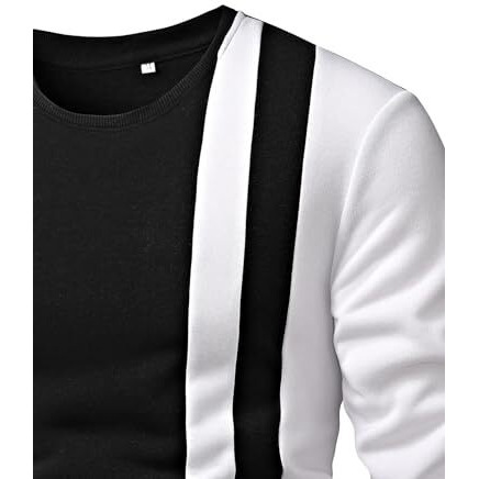 Toplot Men's Cotton Crew Neck Sweatshirt (Sweatshirt-5144-Xl) Black