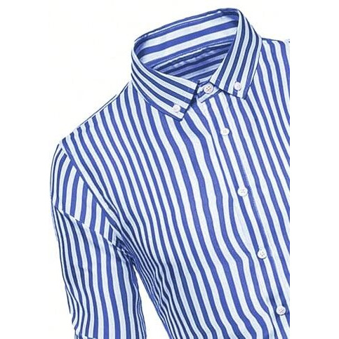 Toplot Shirt For Men || Mens Casual Shirts || Full Sleeve || Regular Fit || Striped (Strip-Shirt-5219-Sky Blue-Xxl)