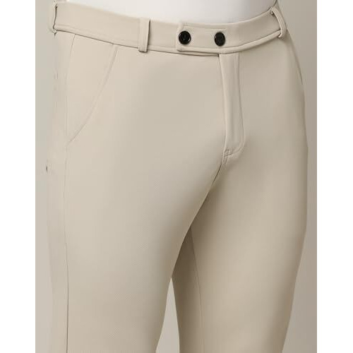 Toplot Men's Formal Trousers || Slim Fit Men's Wear Trousers || Stretchable Formal Pant Trousers || Trouser For Men (Formal-5068-Beige-38)