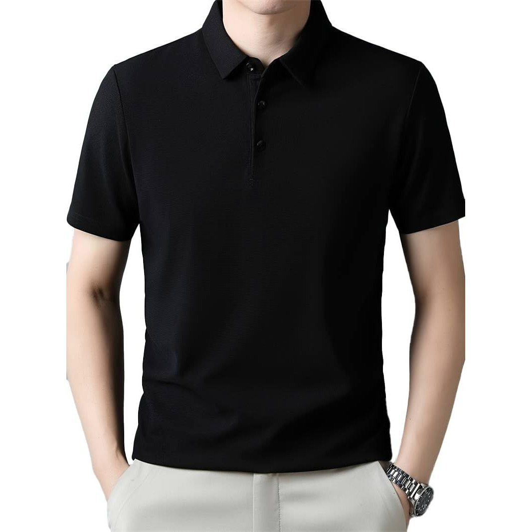 Toplot Men's Regular Fit Polo T-Shirt (Kia-Polo-5220-Black-L)
