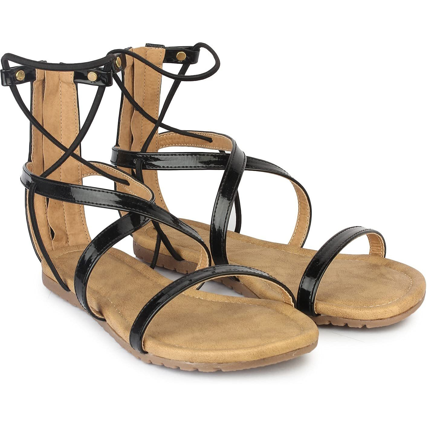 Shoetopia Girls Black Stylish Trending Flats-Eu39