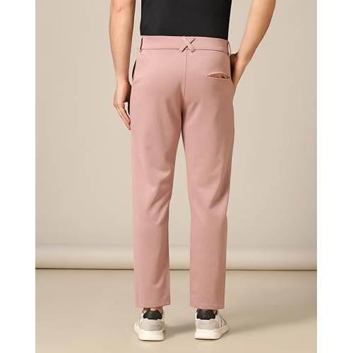 Toplot Men's Regular Casual Pants (Men-Pant-5181-Pink-32)
