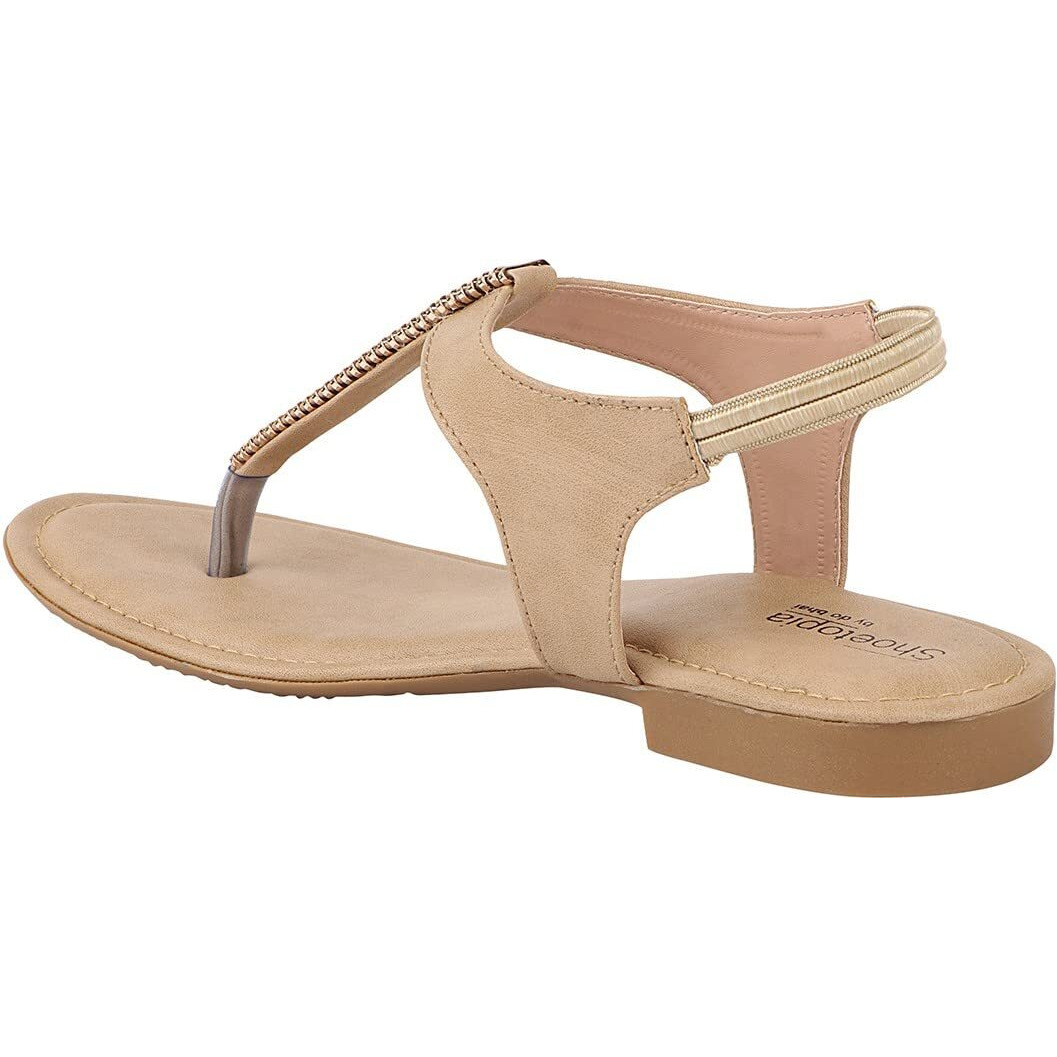 Shoetopia Girls Beige Stylish Trending Flats