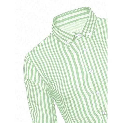 Toplot Shirt For Men || Mens Casual Shirts || Full Sleeve || Regular Fit || Striped (Strip-Shirt-5219-Pista-Xxl)