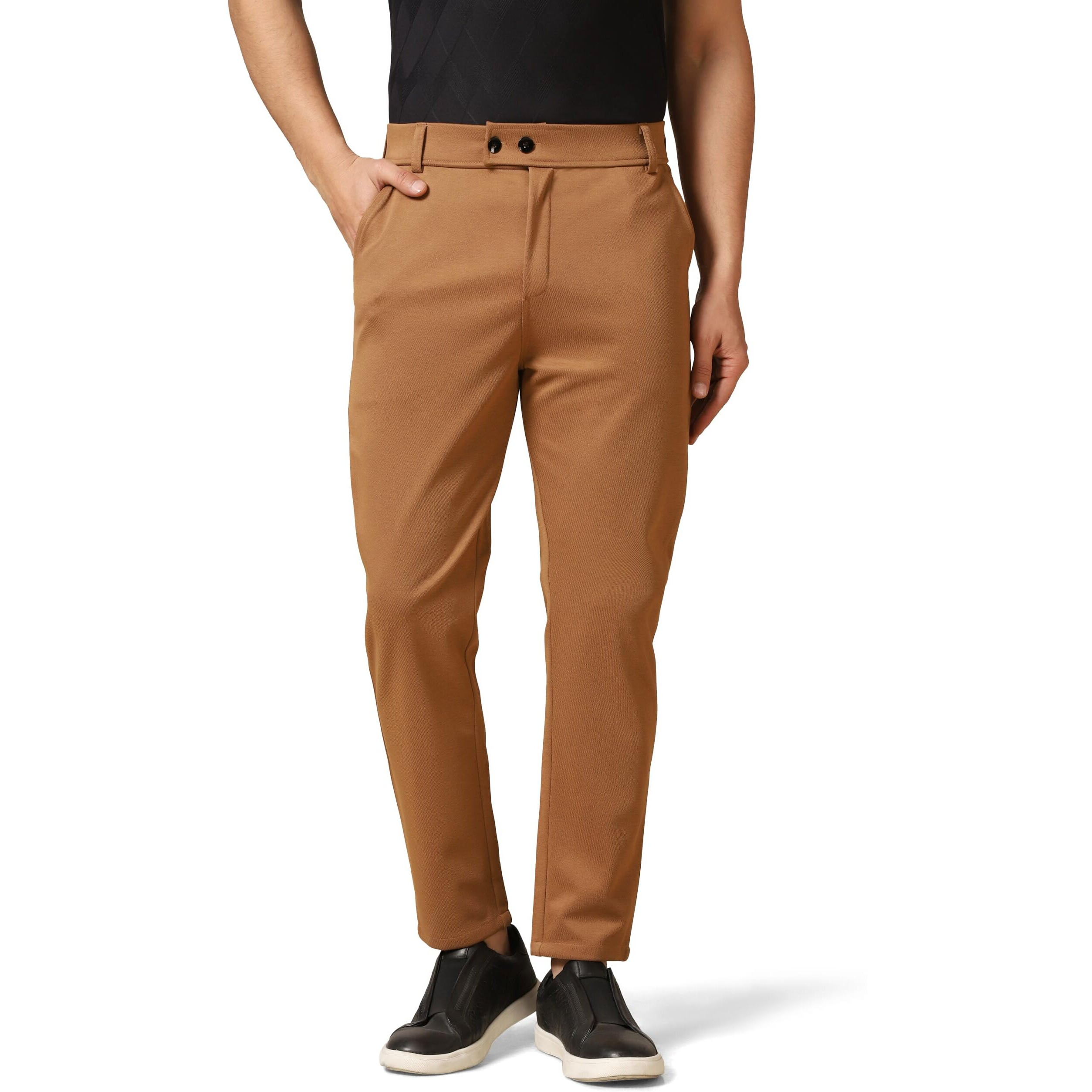 Toplot Men's Regular Casual Pants (Men-Pant-5181-Brown-28)