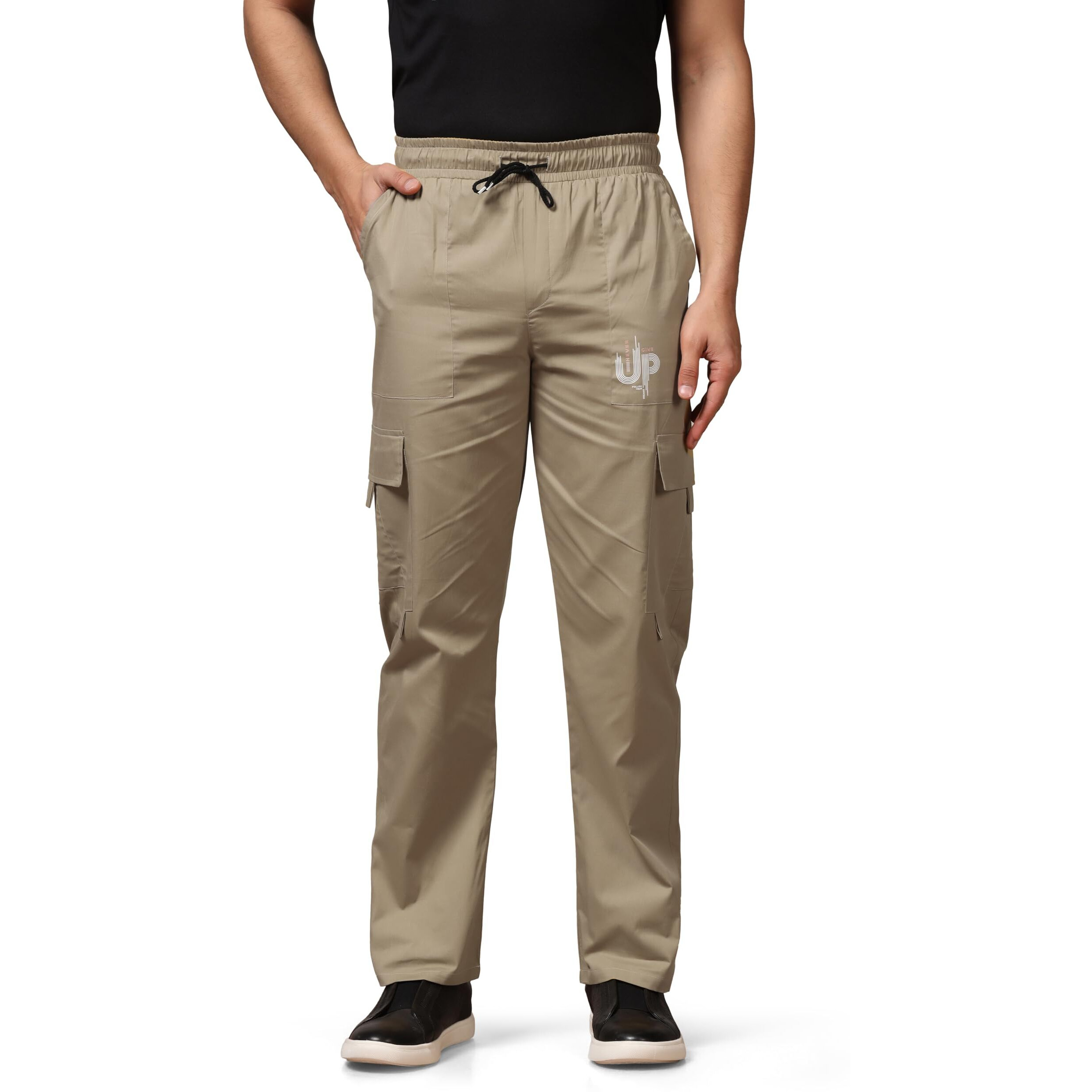 Toplot Cotton Multi-Pocket Cargo Pant For Men (Men-Up-Cargo-5178-Gold-38)