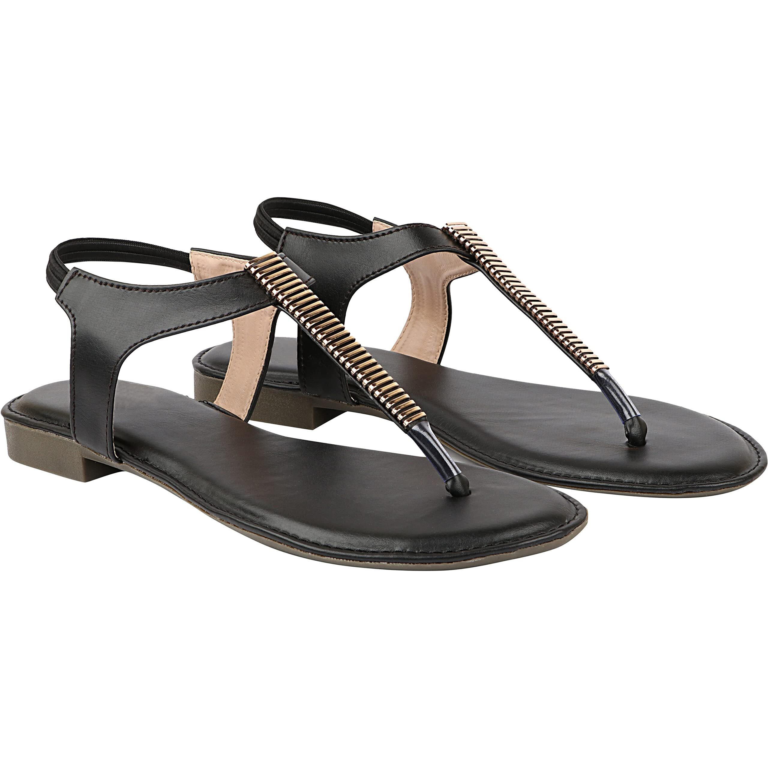 Shoetopia Girls Black Stylish Trending Flats