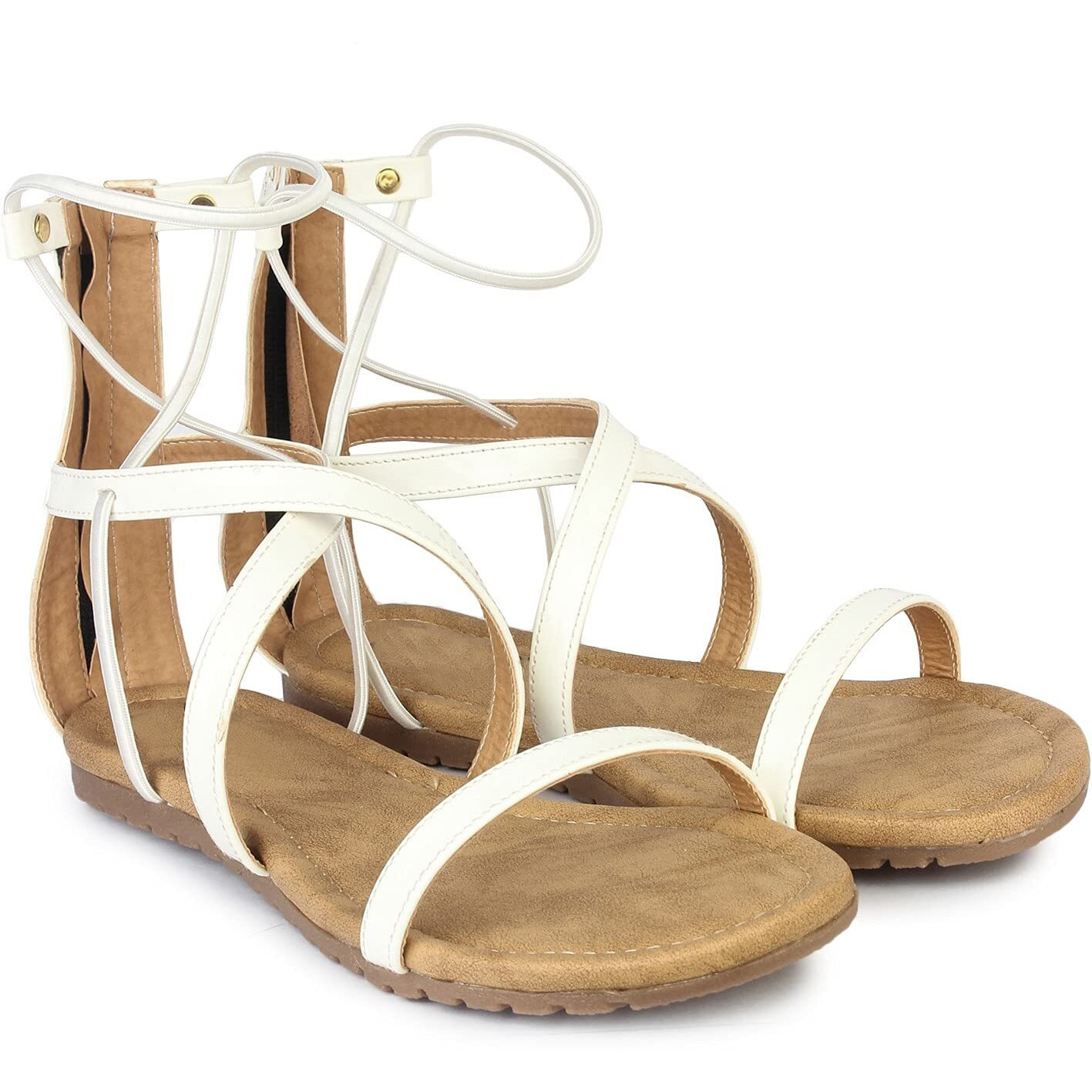 Shoetopia Girls White Stylish Trending Flats-Eu40
