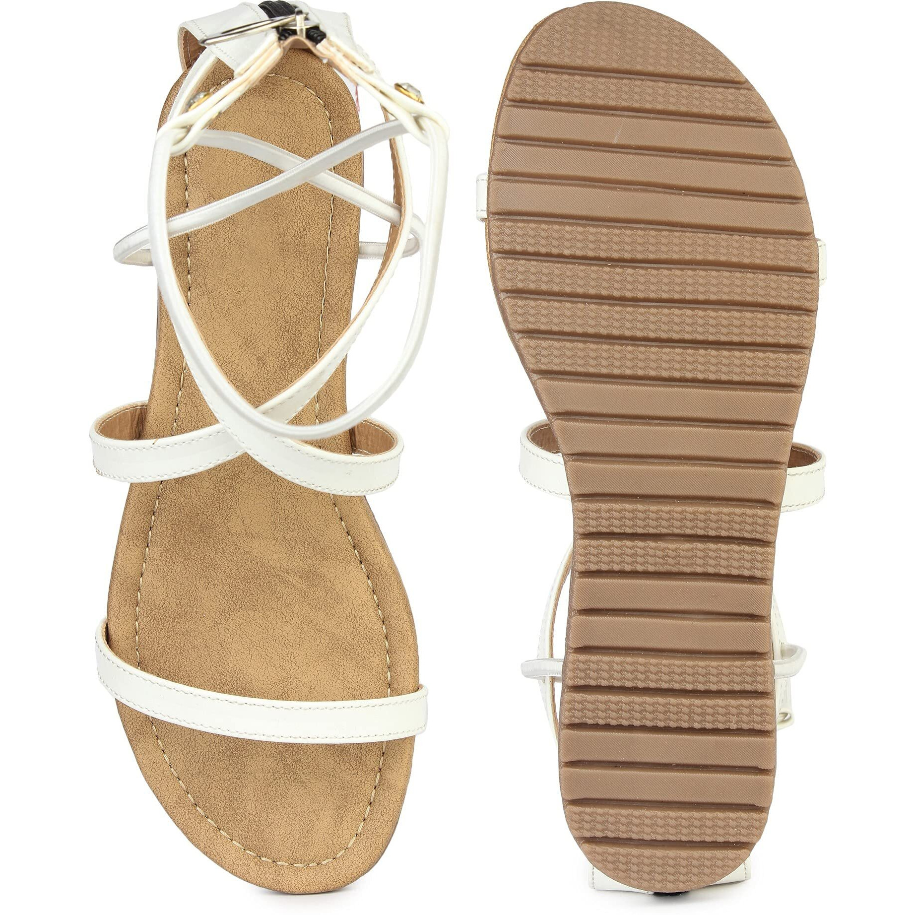 Shoetopia Girls White Stylish Trending Flats-Eu40