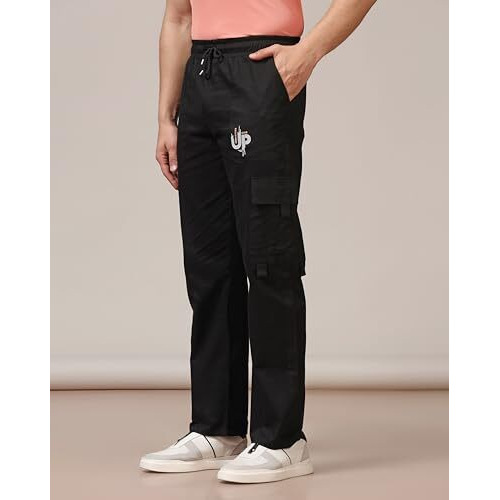 Toplot Cotton Multi-Pocket Cargo Pant For Men (Men-Up-Cargo-5178-Black-34)