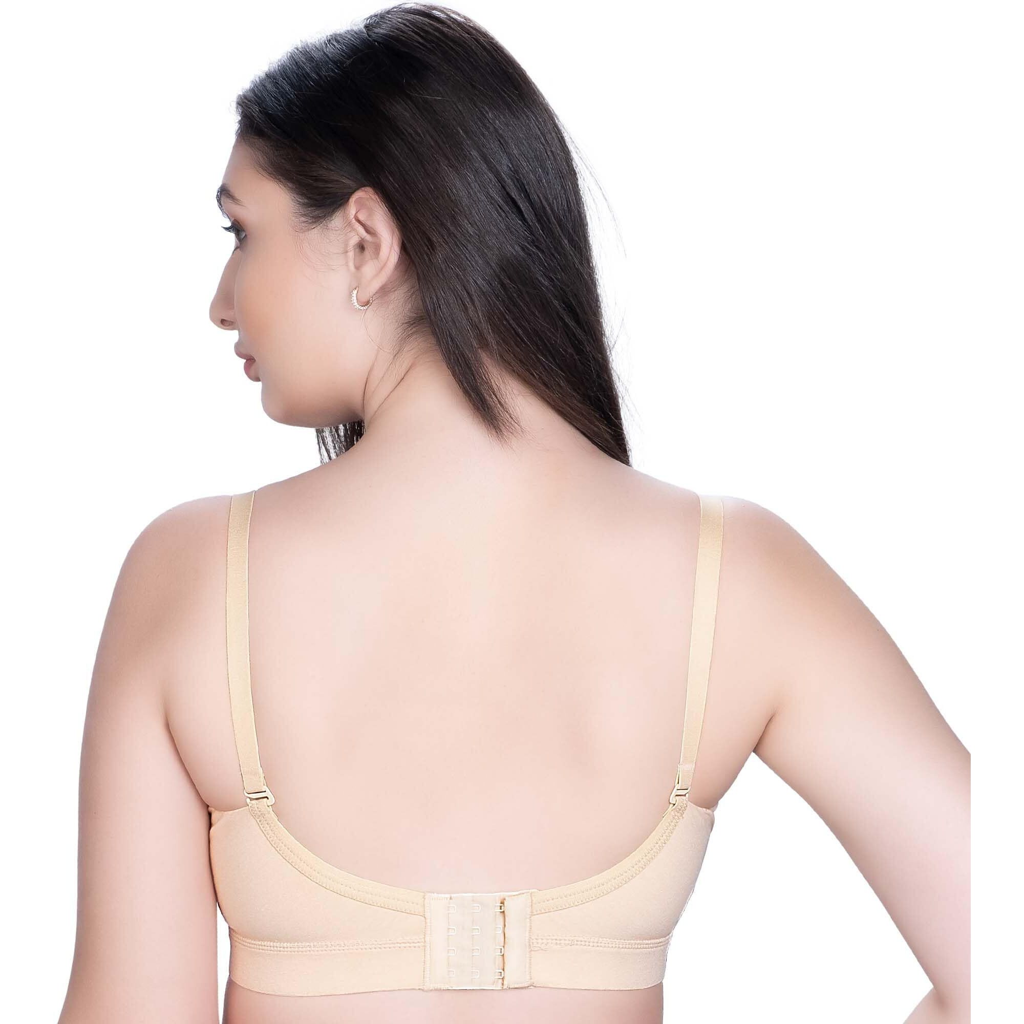 Trylo Synthetic Women's Non-Wired Bra (Bestie_Skin_38E)